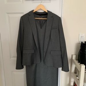 3 suiting pieces jacket, dress, and pants grey ann Taylor